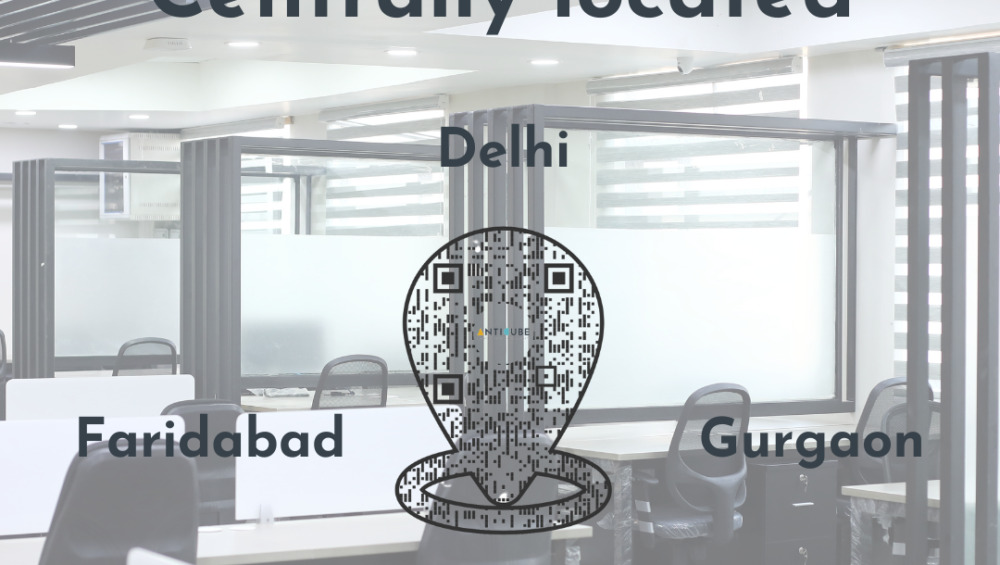 Describing the central location of Anticube Coworking Spaces in Mohan Co-operative South Delhi